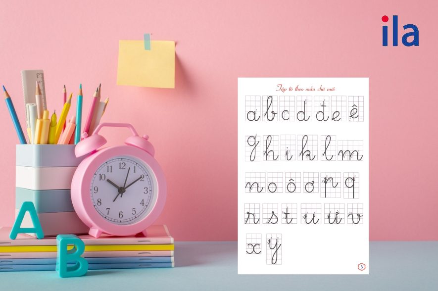 Mẫu chữ cái viết thường chuẩn ô ly