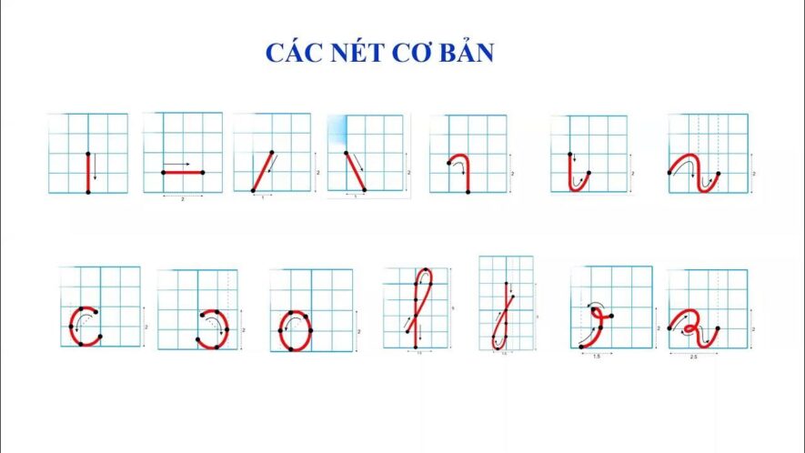 File tập viết chữ lớp 1 nét cơ bản