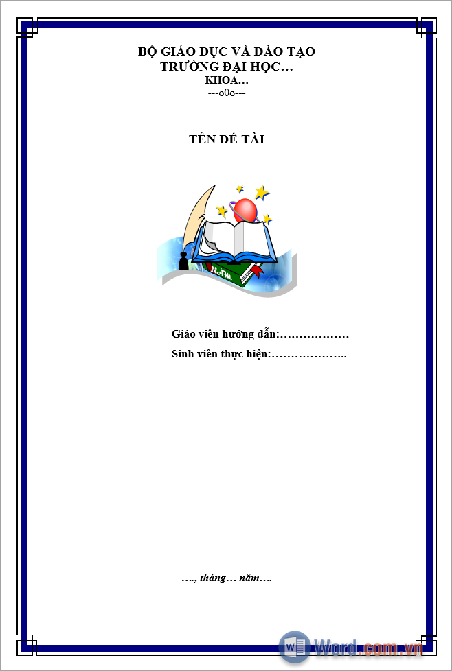 Mẫu khung viền đẹp trong Word