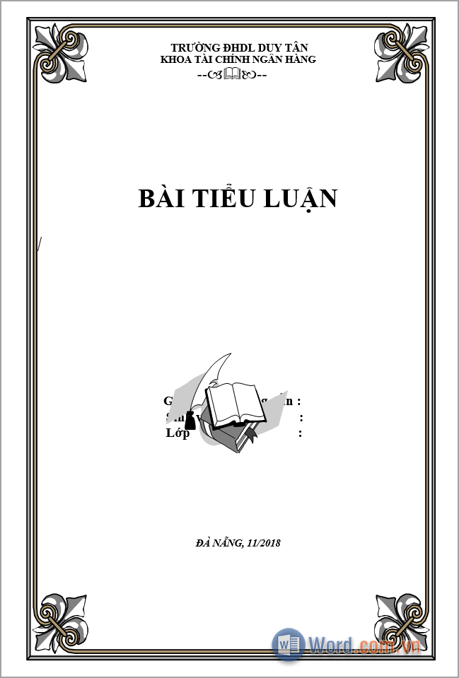 Tải mẫu khung viền Word đơn giản