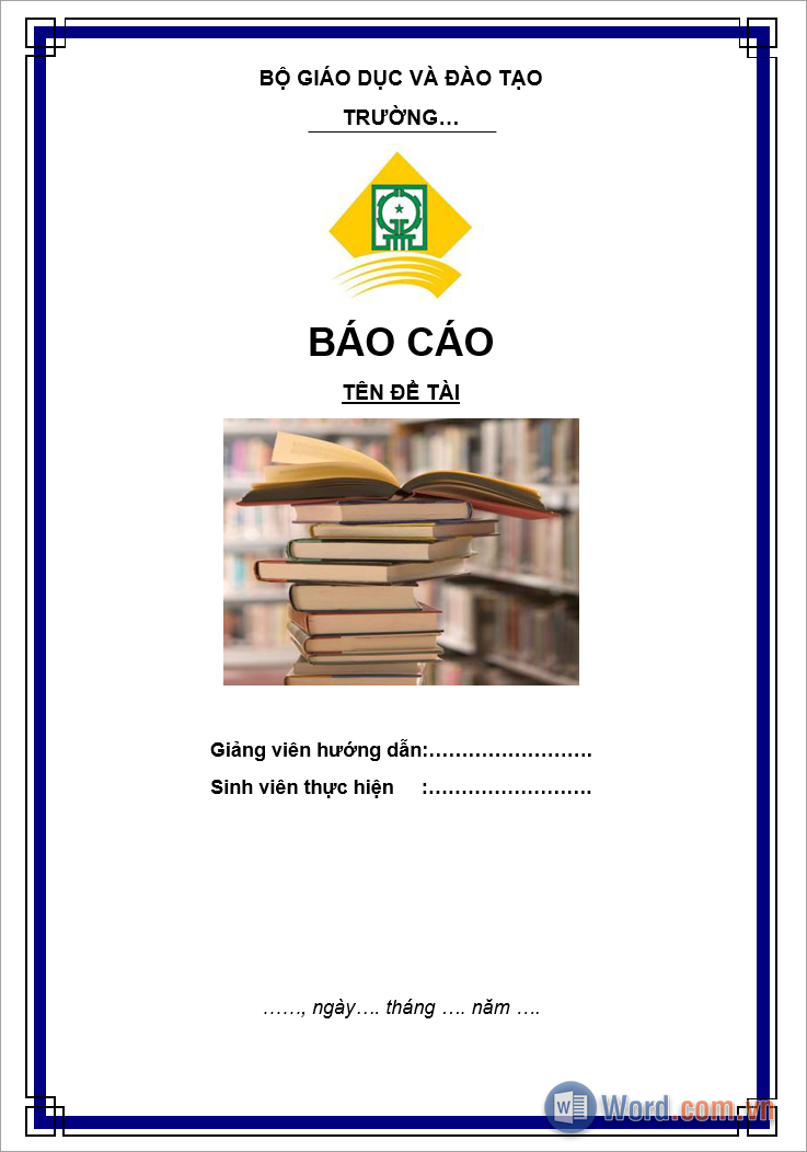 Mẫu khung viền bìa trang Word đẹp nhất