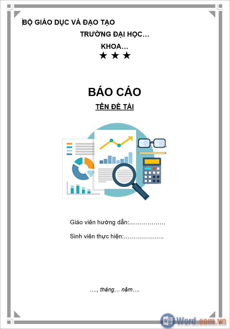 Tải mẫu khung viền bìa trang Word đẹp