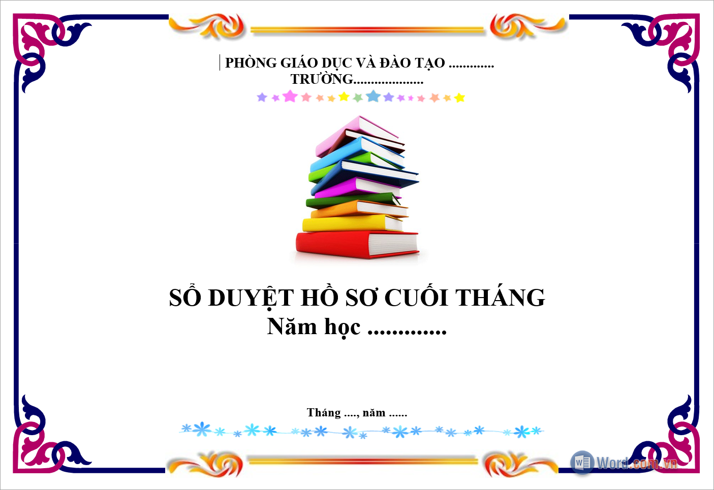 Mẫu khung viền tiểu luận ngang
