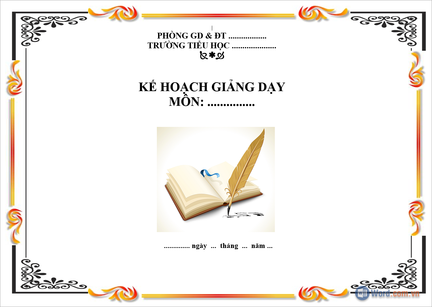 Tổng hợp mẫu khung viền ngang đẹp nhất trong Word
