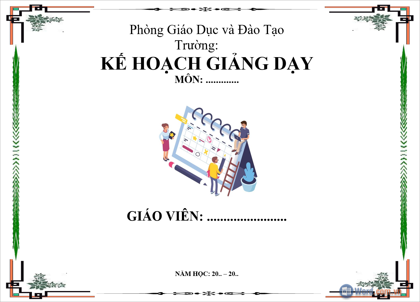 Tổng hợp mẫu khung viền ngang đẹp trong Word