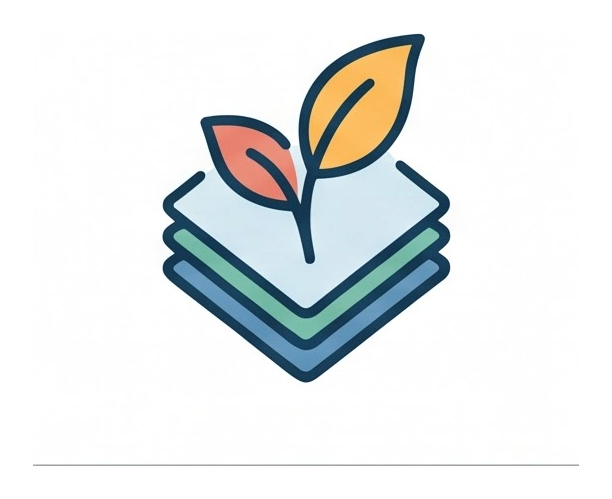 Logo giáo án xanh trên chồng sách