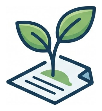 Logo giáo án cây non trên trang giấy
