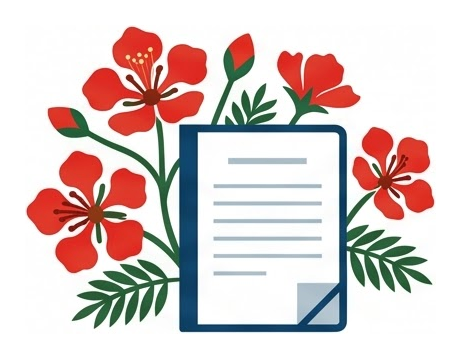 Logo giáo án hoa phượng và văn bản