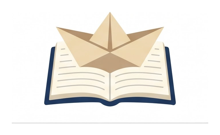 Logo giáo án thuyền giấy trên sách