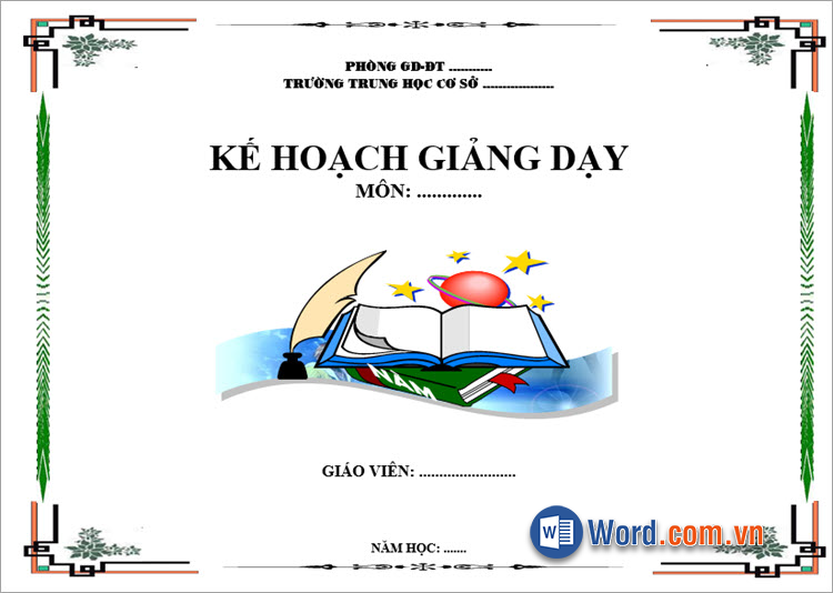 Mẫu bìa ngang Word báo cáo tài chính và đồ án