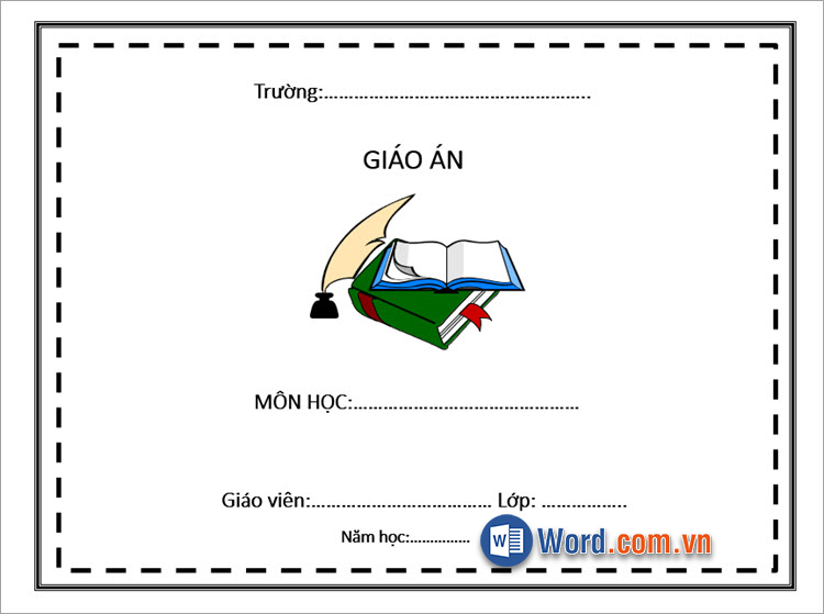 Mẫu bìa ngang Word phong cách hiện đại tối giản
