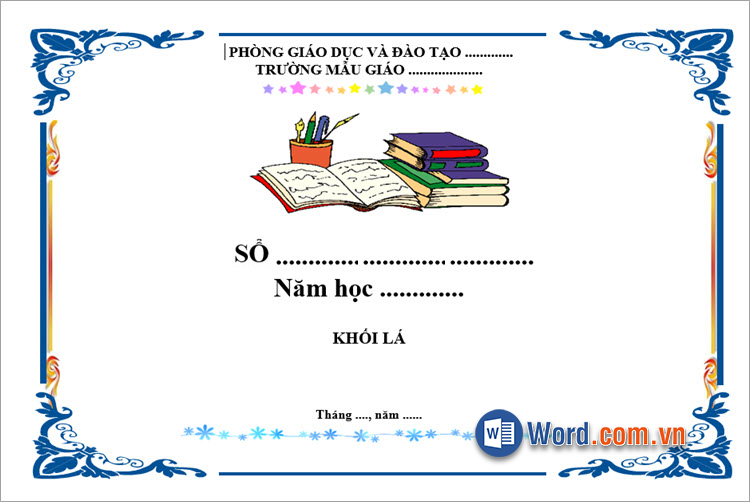 Mẫu bìa ngang Word báo cáo chuyên đề và tiểu luận