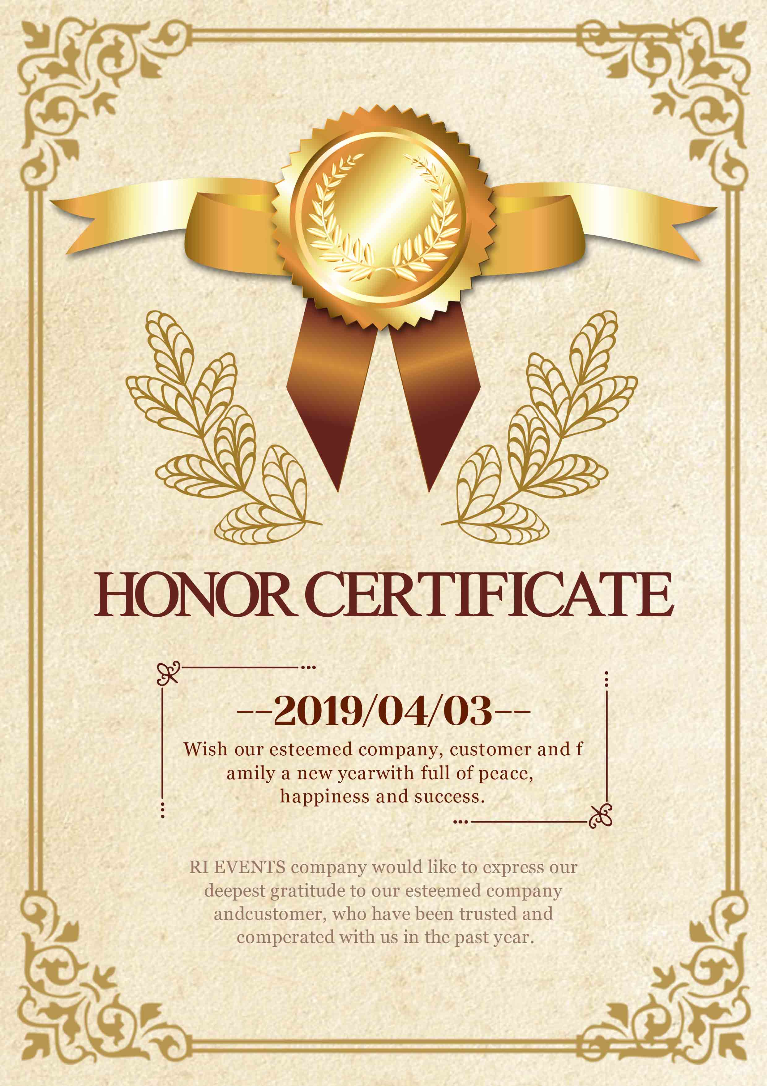 Mẫu giấy chứng nhận vector phong cách doanh nghiệp hiện đại