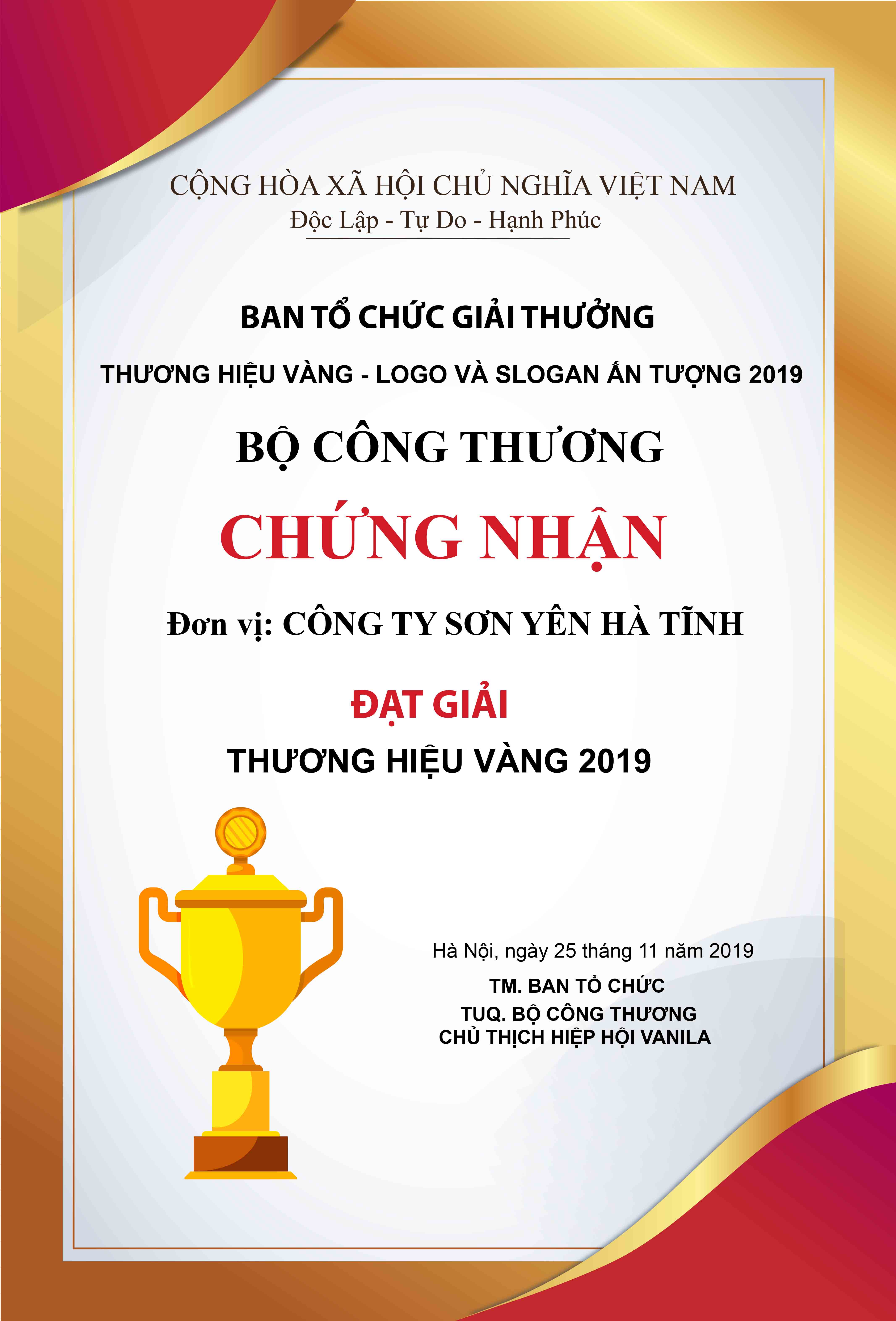Mẫu chứng nhận thành viên chính thức