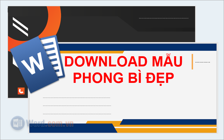 Tổng hợp mẫu phong bì file Word đẹp