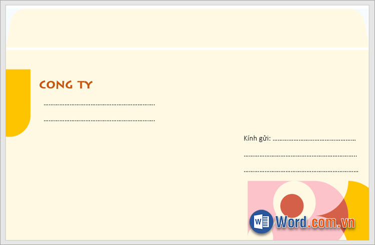 Mẫu phong bì khổ A5 đựng tài liệu hợp đồng
